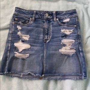 mini denim skirt!